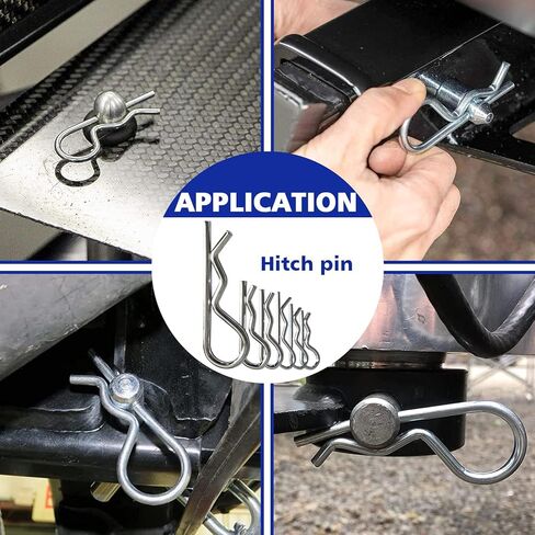 383 PCS Heavy Duty Pin Assortment Kit, Hitch Pins R Clip PIns/Hair Pins/Lynch Pins /PTO Pins/Clevis Pins/Cotter Pins for Trucks Trailers Tractors Mowers 3 Point Accessories, Farm,Lawn and Garden in Kuwait