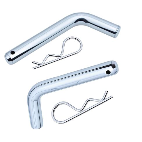 2 Pack Trailer Hitch Pin & Clip with Grooved Head, Heavy-Duty Carbon Steel Construction, 5/8-Inch Diameter, Fits 2-1/2 or 3-Inch Receiver, Clear Zinc-Plated, for Towing Security Quick & Simple Setup in Kuwait