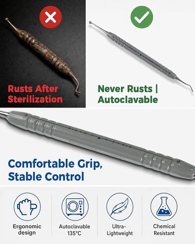 Optrasculpt Dental Composite Resin Filling kit molding Tools | 5.8 Inches Gray Lightweight Tool for Tooth Repair,Dentist & Student Practice, Home Dental Care in Kuwait