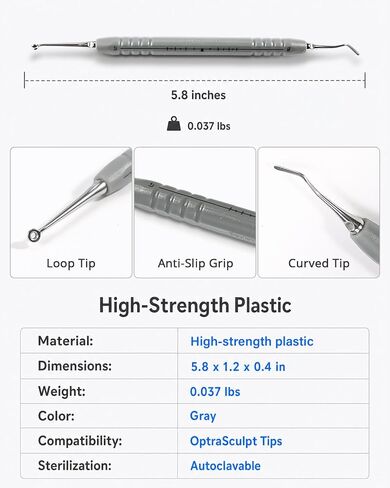 Optrasculpt Dental Composite Resin Filling kit molding Tools | 5.8 Inches Gray Lightweight Tool for Tooth Repair,Dentist & Student Practice, Home Dental Care in Kuwait