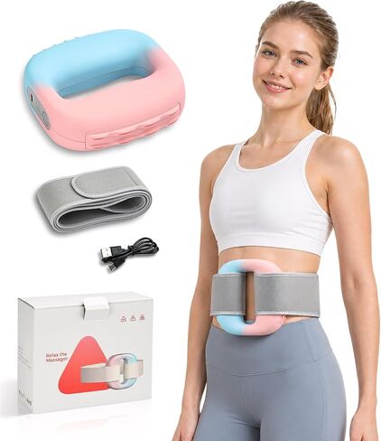Matte ABS Fascia Ring Massager, Dual-Sided Ab Massage Ring with L/P 8-Speed Modes for Deep Tissue Myofascial Release & Muscle Knot Recovery, Blue-Pink Gradient in Kuwait