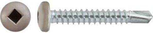 Auveco # 22694 #10 X 1-1/4 "مقلاة مربعة ذاتية الحفر Tek Zinc Tan مطلية برأس. براغي RV. الكمية 100. in Kuwait
