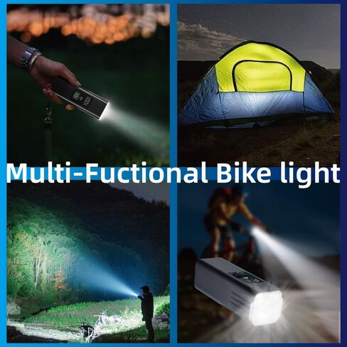 USB Rechargeable 1800 Lumens Bike Light,4000mAh Battery with Power Bank Function,5 Light Modes Waterproof Bicycle Lights for Road, Mountain, Cycling in Kuwait