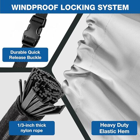 Inflatable Boat Cover 9-10 ft, 1200D Heavy Duty Waterproof Boat Cover with Soft Cotton Lining, UV-Resistant Dinghy Cover with 4 Straps & Motor Cover,Silver in Kuwait