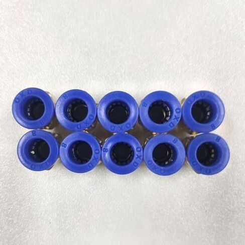 10-Pack PU Air Push-In Fitting: Straight Male Connector, 5/16" (8mm) Tube OD, 1/4" NPT Thread, for Pneumatic Systems in Kuwait