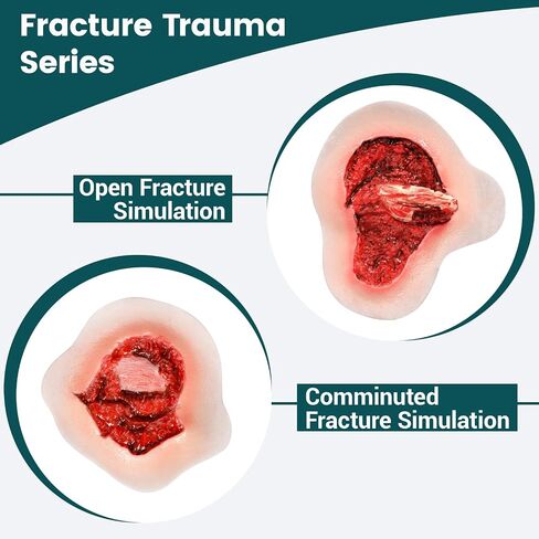 Adhesive Silicone Trauma Simulation Training Kit | Realistic Wound Moulage Kit for EMT, Nursing, First Aid and Emergency Response Training in Kuwait