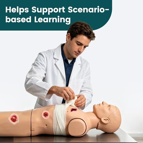 Adhesive Silicone Trauma Simulation Training Kit | Realistic Wound Moulage Kit for EMT, Nursing, First Aid and Emergency Response Training in Kuwait