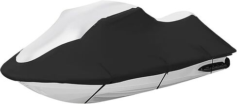 Jet Ski Cover for Yamaha WaveRunner JetBlaster PRO 3-Up 2025 2026, All-Weather Water Resistant Personal Watercraft Protective Cover, Outdoor Storage Motorboat Cover,B Black+White in Kuwait