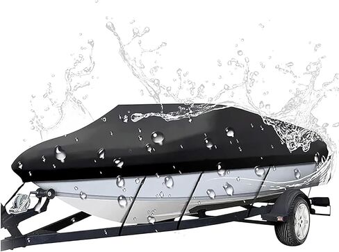 Boat Cover for Tracker Grizzly 1754 2005-2026 | Oxford Waterproof UV-Resistant Boat Wind Rain and Snow Cover with Fade-Proof in Kuwait