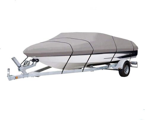 SBU Boat Cover Compatible for Lund MR Pike 16 1983 1984 1985 1986, 600 Denier Woven Polyester in Kuwait