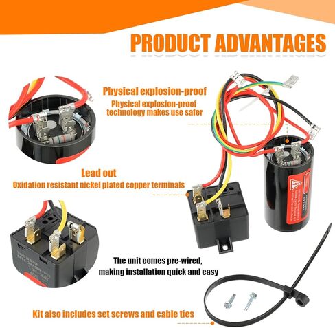 CSR-U2 Hard Start Capacitor Kit | Compressor Saver for 3 1/2 to 5 Ton Units in Kuwait