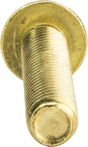 3/8-16 x 3/4" Round Head Machine Screws, Slotted Drive, Solid Brass Grade 360, Full Thread, Plain Finish, Machine Thread, Quantity 10 in Kuwait