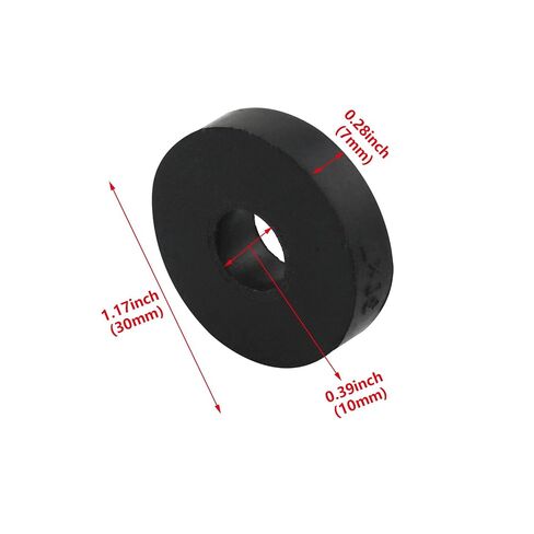 HJGarden 10PCS 30x7x10mm Black Circular Rubber Shock Absorber Washers Equipment Cushioning Pad for Furniture Industrial Metal Automotive Components Electrical Appliances in Kuwait