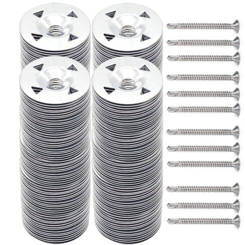 600Pcs Foam Board Fasteners Includes Screws & Washers for Boards, Drywall, Tile Backer - Rust-Resistant Metal Washers & Self-Tapping Screws (300+300) - Secure Mounting for DIY & Construction in Saudi Arabia