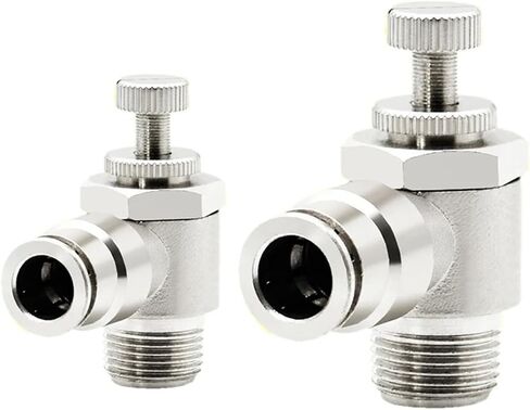 6PCS Quick Plug Trachea Pneumatic SL4/6/8/10/12mm Cylinder Speed Valve Throttle Valve External Thread(SL12-04) in Kuwait