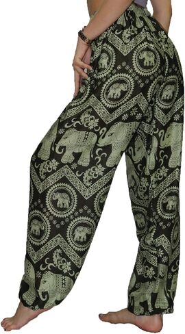 سروال حريمي على شكل فيل من LOFBAZ للنساء S-4XL Plus Yoga Boho Beach Lounge PJs in Kuwait