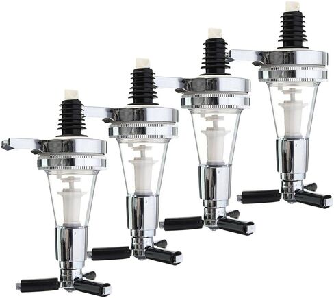 AAGAZA 4 Pieces Dual Purpose Bar Butler Wall Mounted Wine Liquor Spirit Beer Dispenser 30ml in Kuwait