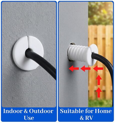 6 Pcs Wall Grommets for Cables, 3/4 Inch White Silicone Starlink Wall Grommet Cable Pass Through Walls Grommet Bushing for Cord Protection, Ideal for RV Office (0.7 Inch Inner Diameter, 1.5 x 1.0 in) in Kuwait