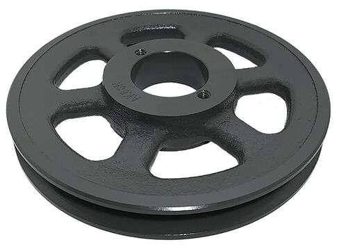 Single Groove 6.25" Cast Iron Electric Motor " H " Pulley/Sheave, Bushing Included, for 3/8" and 1/2" Top Width 3L/A/AK/4L/4LK Section V Belt, 1 Groove (1-1/8" Shaft / 1.125 Bore, AK64H) in Kuwait
