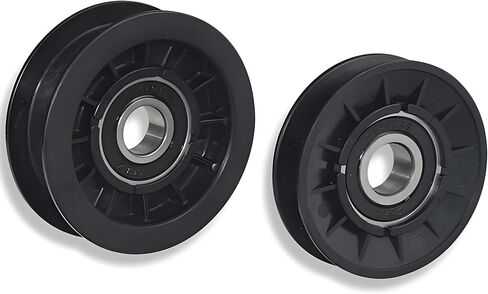 GX20286 GX20287 Replacement V-Idler Pulley & Flat Pulley Kit Compatible with John Deere D140 D130 D100 LA175 LA140 LA135 L130 L111 L2048 102 105 155C 102 105 108 125 145 7760 S100 S110 S120 S130 S140 in Kuwait