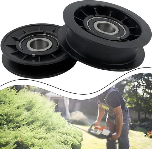 GX20286 GX20287 Replacement V-Idler Pulley & Flat Pulley Kit Compatible with John Deere D140 D130 D100 LA175 LA140 LA135 L130 L111 L2048 102 105 155C 102 105 108 125 145 7760 S100 S110 S120 S130 S140 in Kuwait