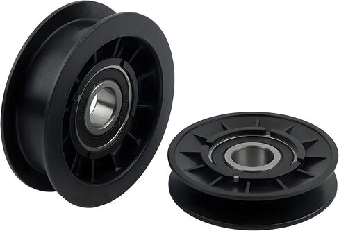 GX20286 GX20287 Replacement V-Idler Pulley & Flat Pulley Kit Compatible with John Deere D140 D130 D100 LA175 LA140 LA135 L130 L111 L2048 102 105 155C 102 105 108 125 145 7760 S100 S110 S120 S130 S140 in Kuwait