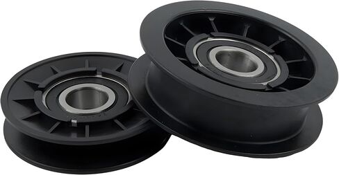 GX20286 GX20287 Replacement V-Idler Pulley & Flat Pulley Kit Compatible with John Deere D140 D130 D100 LA175 LA140 LA135 L130 L111 L2048 102 105 155C 102 105 108 125 145 7760 S100 S110 S120 S130 S140 in Kuwait