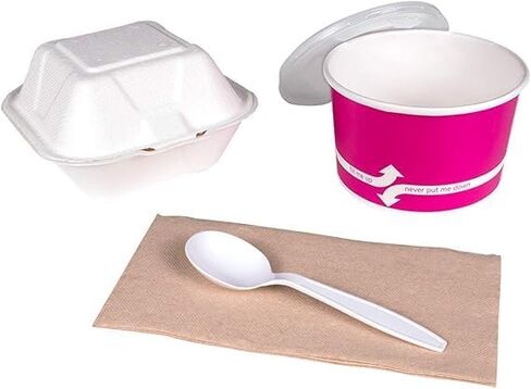 Heavy Weight Plastic Spoons, White Disposable Polystyrene Cutlery, 5.4 Inch Bulk Pack of 1000, Durable Single Use Spoons for Restaurants, Catering, Takeout, Cafeterias, Parties & Food Service in Kuwait