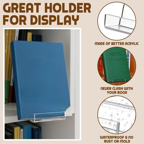 4 حزمة أكريليك كتاب موقف للعرض الكتب الكتب رفدل قابلة للتعديل واضحة الحامل مع جمع easel Collector للمكتبة المكتب المنزلي الألبوم الهزلي Magazine Postcard Artworks in Kuwait