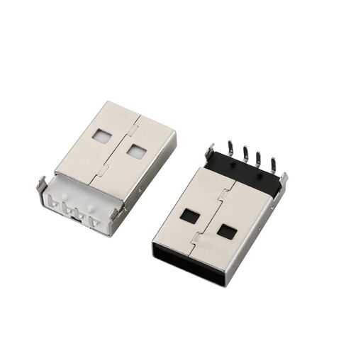 Fengpeng 5/10 قطع USB-A ذكر التوصيل نوع A USB 2.0 موصل منحني دبوس 90 درجة 4 AM مقبس (أبيض، 10 قطع) in Kuwait