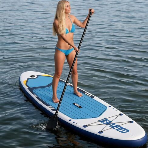 Extra Wide Inflatable Rise Paddle Board for Adults – Non-Slip EVA Deck Accessories, Ultra-Light Carry Bag & Pump – Perfect for Sea & Lake Water Sports in Kuwait