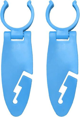 Paddle Board Bungee Clips, 2 Pack Folding Plastic Rope Clips with C-Shape Buckle for Kayak SUP Marine Hardware Rope Fastening Water Sports Accessories in Kuwait