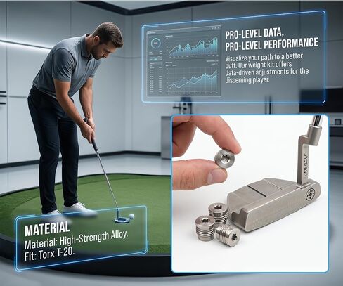 6g LAB Golf Putter Weights 4 Pack for MEZZ.1 Series & DF3 Replacement | Alloy weight screw set; compatible with LAB Golf MEZZ.1, MEZZ.1 Max, DF3 putters; 4pcs 6g for swing tuning in Kuwait