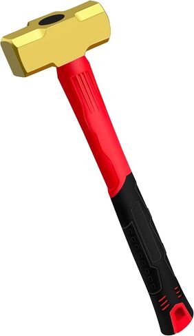 C&T 1lb Brass Sledge Hammer,Non-Sparking,Comfortable Fiberglass Handle,1-Pounds,Non-Magnetic,Corrosion Resistant in Saudi Arabia