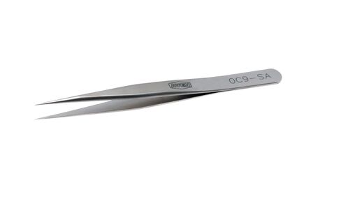 Aven 18029USA Pattern OO Straight Thick Flat Strong Precision Tweezer, Stainless Steel, 4-3/4" Length, 4 Star Grade in Kuwait