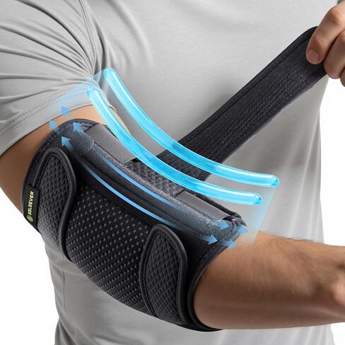 Upgraded Cubital Tunnel Elbow Brace for Women and Men,[Medical-Grade Support] Elbow Splint for Ulnar Nerve Entrapment,Tendonitis,Tennis Elbow,Post-Surgery Recovery (Black, Medium) in Kuwait