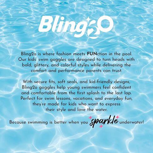 Bling2o Sprinkle Purple Kids Swim Goggles FUN8G-PURPLE in Kuwait