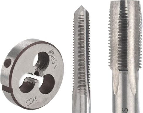 1SET HSS 6542 Left Hand Metric Screw and Die Set Thread Die Tap M22-M25 X1.0/1.5/2.0/2.5 tapping and repair tool(M22X2.5 LH) in Saudi Arabia