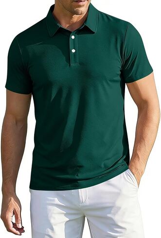 تي شيرت بولو رجالي غربي بأكمام قصيرة ورقبة على شكل حرف V من Henley لقميص كاجوال بأزرار وقميص صيفي عصري in Kuwait