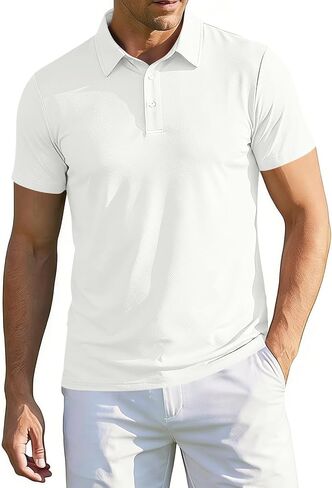 تي شيرت بولو رجالي غربي بأكمام قصيرة ورقبة على شكل حرف V من Henley لقميص كاجوال بأزرار وقميص صيفي عصري in Kuwait