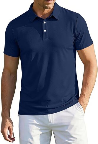 تي شيرت بولو رجالي غربي بأكمام قصيرة ورقبة على شكل حرف V من Henley لقميص كاجوال بأزرار وقميص صيفي عصري in Kuwait