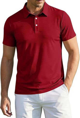 تي شيرت بولو رجالي غربي بأكمام قصيرة ورقبة على شكل حرف V من Henley لقميص كاجوال بأزرار وقميص صيفي عصري in Kuwait