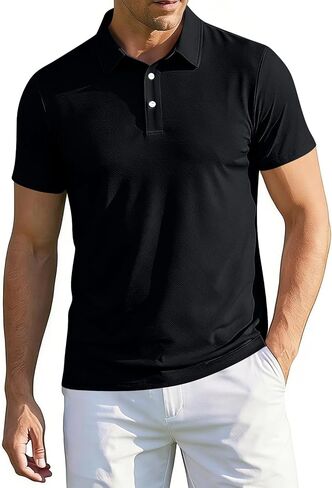 تي شيرت بولو رجالي غربي بأكمام قصيرة ورقبة على شكل حرف V من Henley لقميص كاجوال بأزرار وقميص صيفي عصري in Kuwait