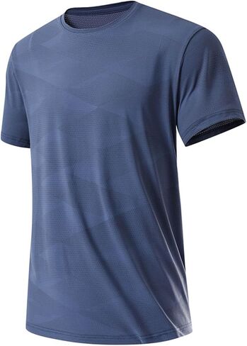 Men’s Workout Short Sleeve T-Shirts Athletic Gym Running Shirt Moisture Wicking Blouses Classic Active Crew Neck Tees in Kuwait