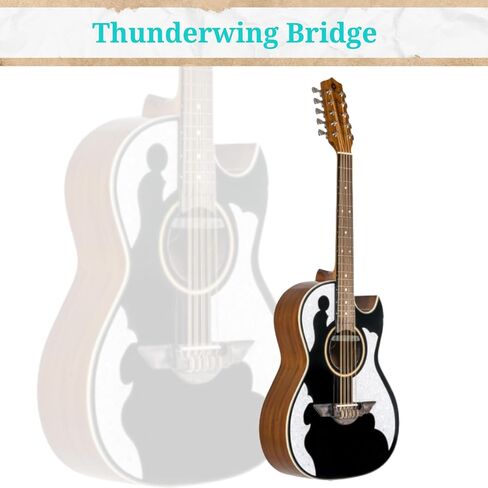 H. Jimenez LBQ4EBT El Patron Bajo Quinto, Acoustic-Electric Guitar with Gig Bag, Glossy Black in Saudi Arabia