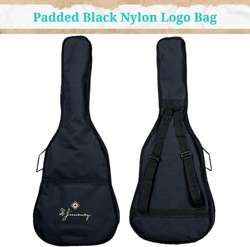 H. Jimenez LBQ4EBT El Patron Bajo Quinto, Acoustic-Electric Guitar with Gig Bag, Glossy Black in Saudi Arabia