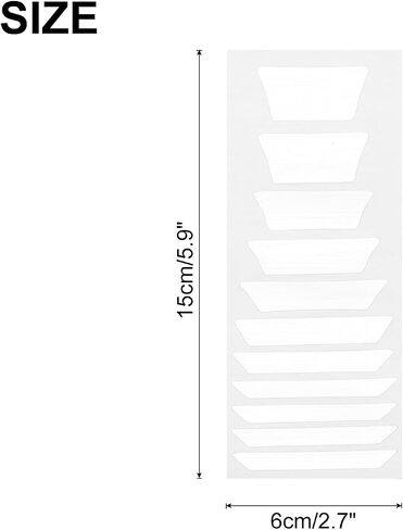 Generic Guitar Decals, Silver, Trapezoid Inlay Stickers, 11 Pcs, 15x6 cm/5.9x2.7 inch, For Music Guitar, Bass, Acoustic Guitar in Saudi Arabia