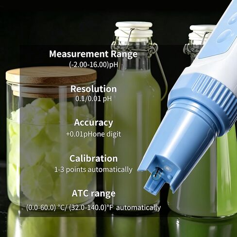 PH Water Tester Kit, Range(-2.0-16.00) PH Pen, ±0.01 pH Accuracy, PH Meter with LCD Display,POCT01-001 in Saudi Arabia