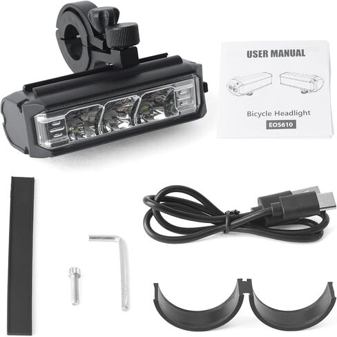 LED Bike Light Compatible with Tuttio Soleil01 Electric Dirt Bike, USB Rechargeable Bicycle Headlight for Night Riding, Daytime Running Lights with Mounting Bracket and Tools in Kuwait