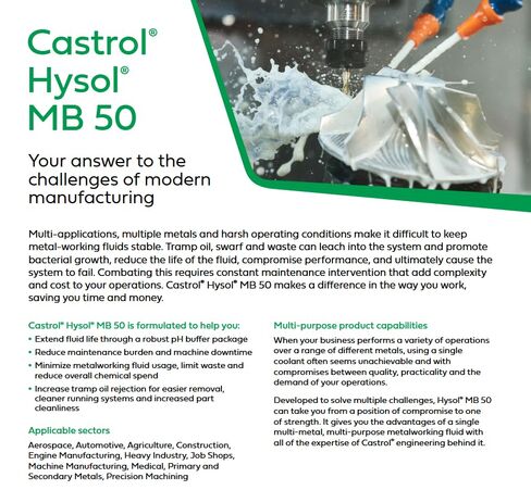 سائل كاسترول هيسول MB 50 لتشغيل المعادن - حاوية سعة 1 جالون - سائل تبريد وطحن شبه اصطناعي عالي الأداء in Kuwait